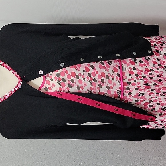 VTG Bob Mackie Studio Sleeveless Dress w/ Embellished Thin Cardigan (2 pc)(Sz 6) - Picture 1 of 16